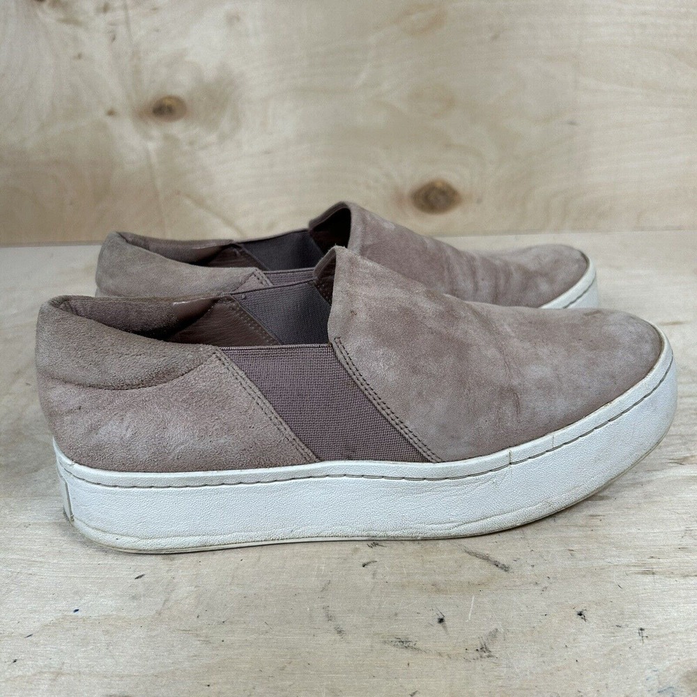 Vince Womens 6.5 Velour Velvet Slip On Athletic Sneaker Shoes Pink - Picture 4 of 7